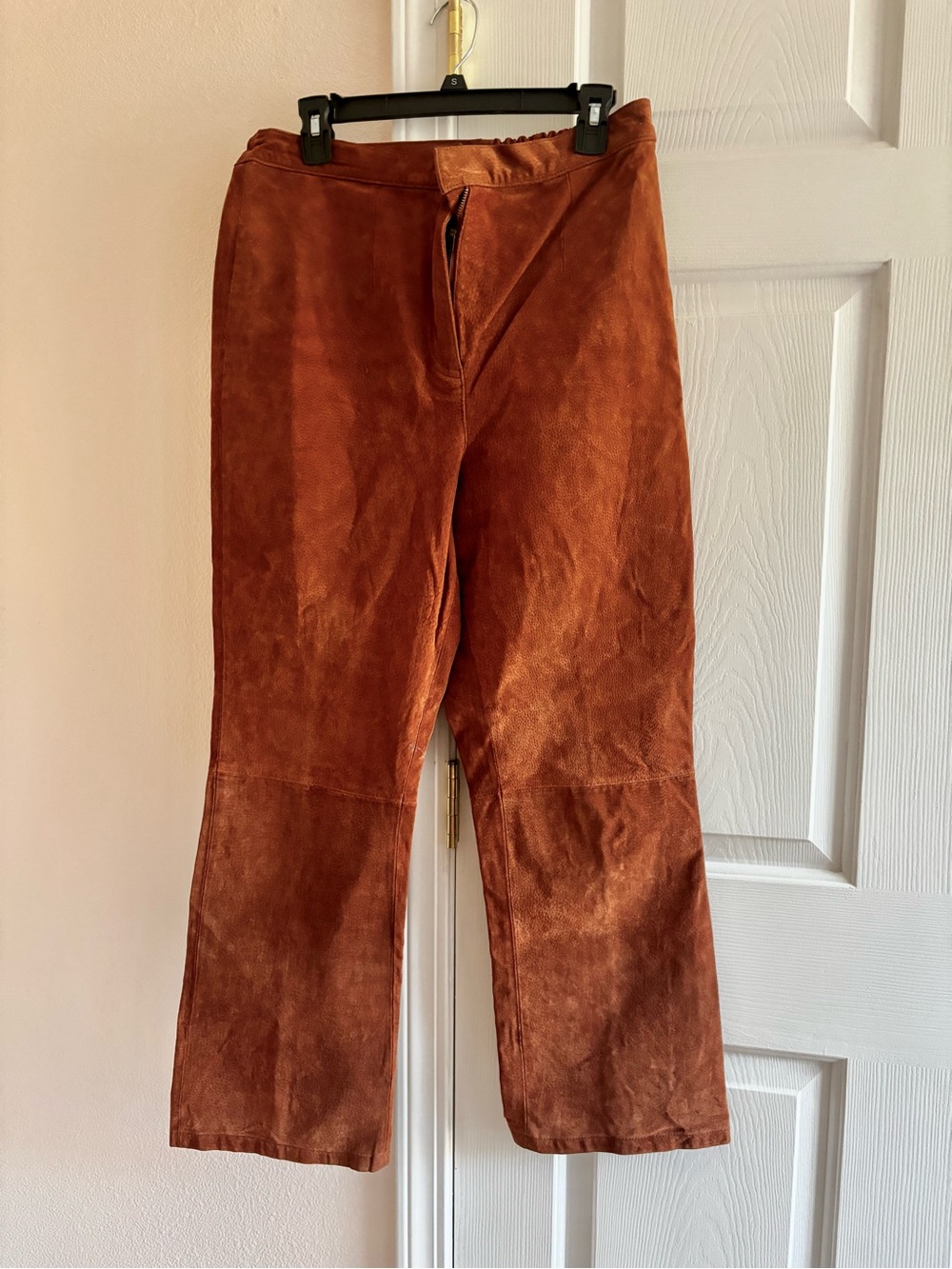 Vintage Via Accenti Rust Leather Pants S
